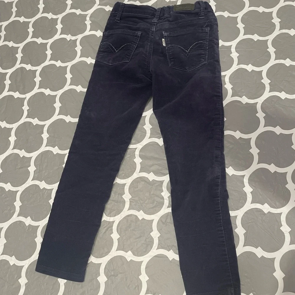 Levi’s Girls Super Skinny 710 Blue Corodorouy Pants Size 6 68% Cotton Blend
